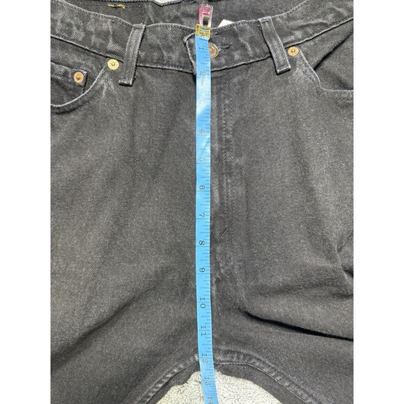 Vintage 90s Levis 512 Black Denim Jean Womens 28x28 Slim Fit Straight USA Made - Picture 5 of 14